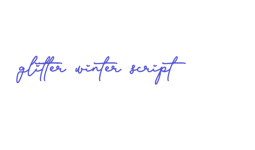 Glitter Winter Script Font