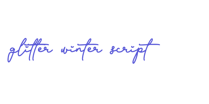 Glitter Winter Script Font Download