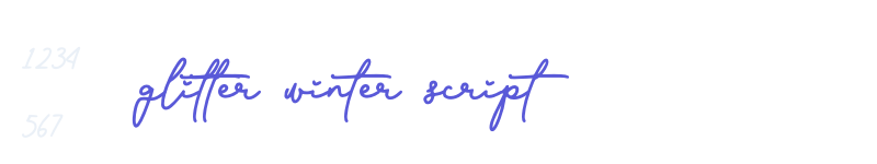 Glitter Winter Script-related font