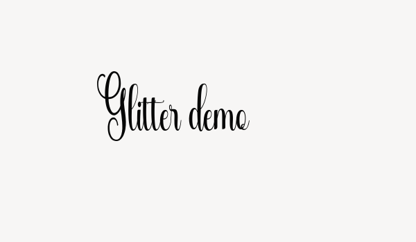 Glitter demo Font