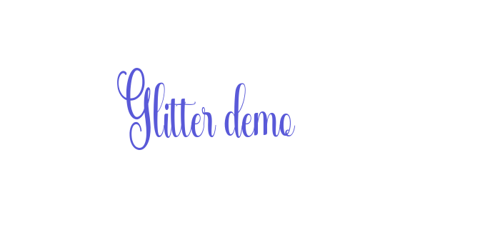 Glitter demo Font Download