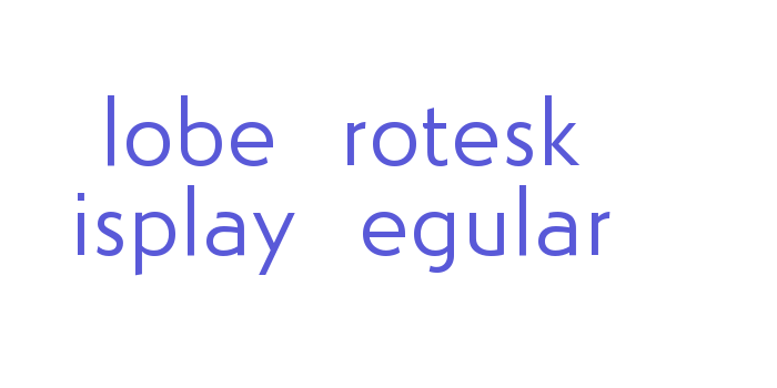 Globe Grotesk Display Regular Font Download