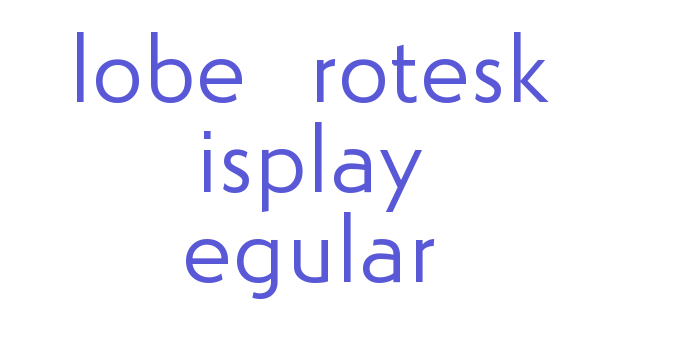 Globe Grotesk Display Regular Font