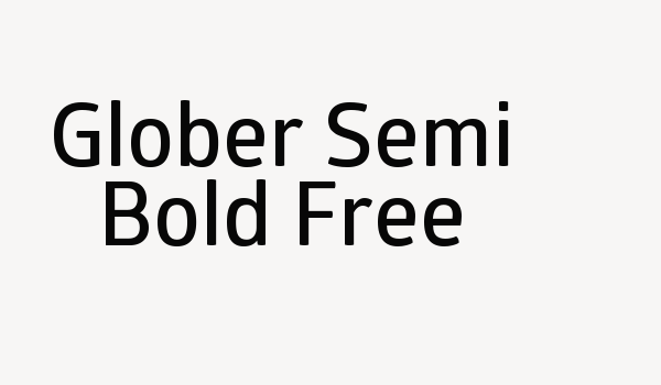 Glober Semi Bold Free Font