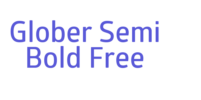 Glober Semi Bold Free Font