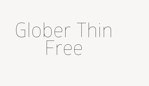 Glober Thin Free Font