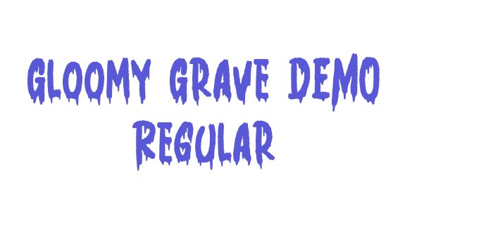 Gloomy Grave DEMO Regular Font