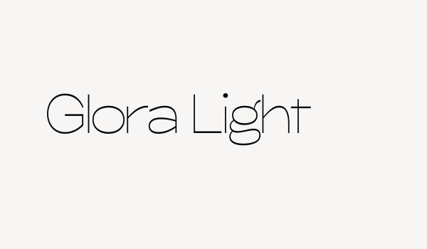 Glora Light Font