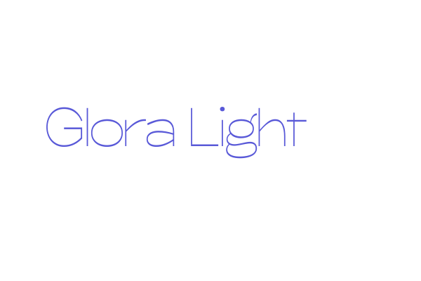 Glora Light Font