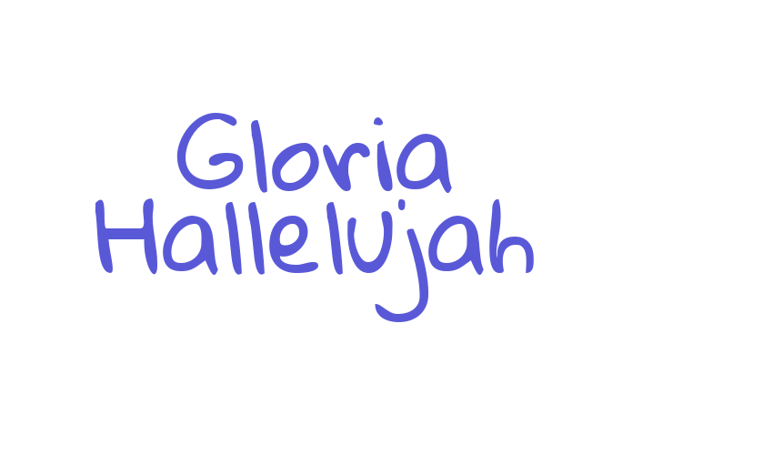 Gloria Hallelujah Font Download