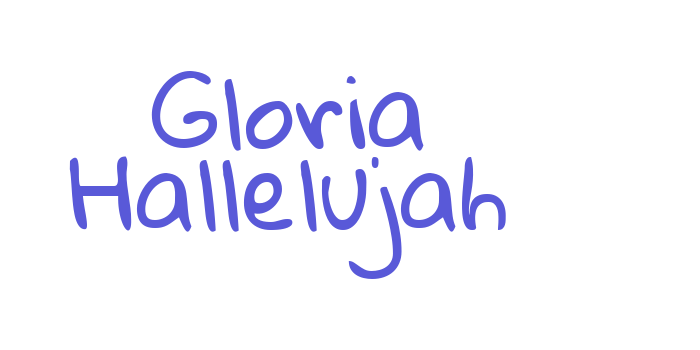 Gloria Hallelujah Font Download