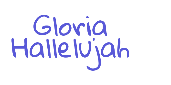 Gloria Hallelujah Font