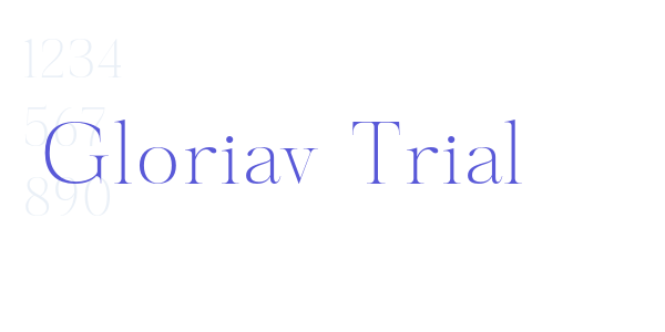 Gloriav Trial font free