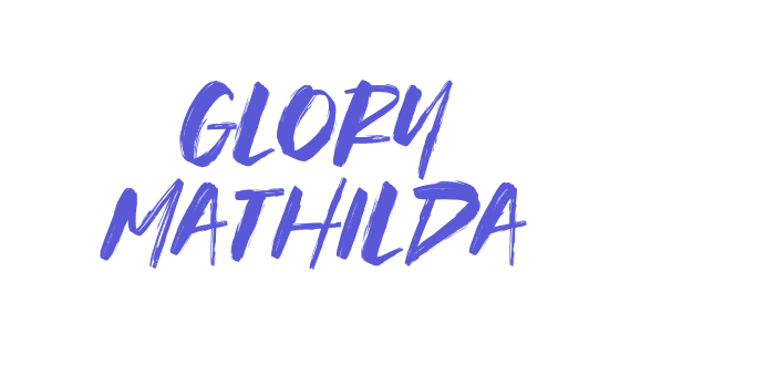 Glory Mathilda Font