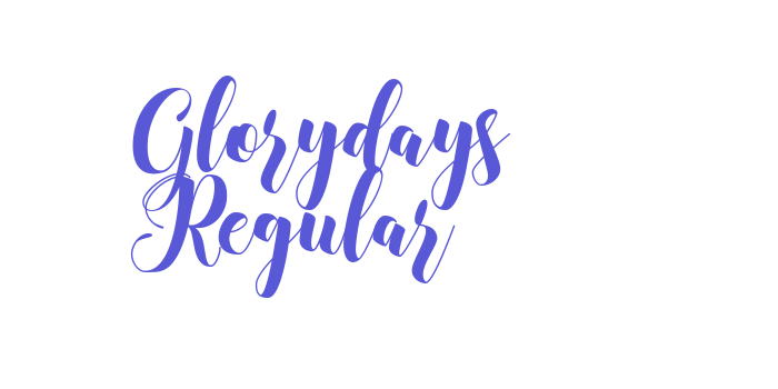 Glorydays Regular Font Download