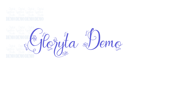 Gloryta Demo font free