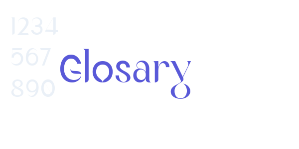 Glosary font free