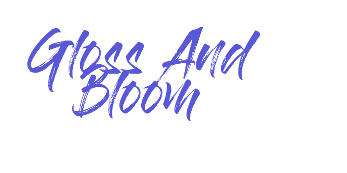 Gloss And Bloom Font Download