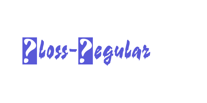 Gloss-Regular Font