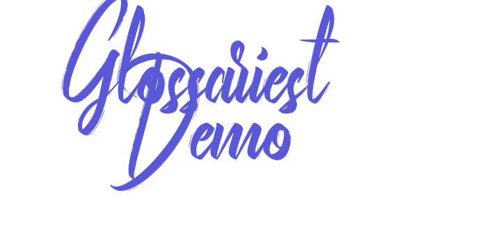 Glossariest Demo Font Download