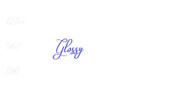 Glossy font free