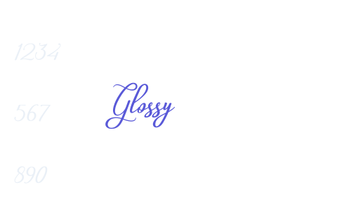 Glossy Font