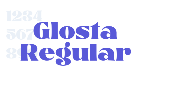 Glosta Regular font free