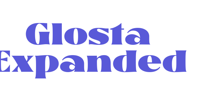 Glosta Expanded Font