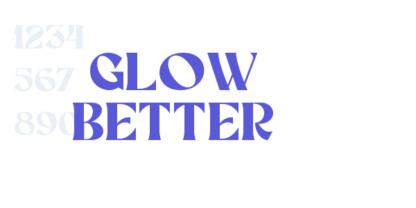 Glow Better font free