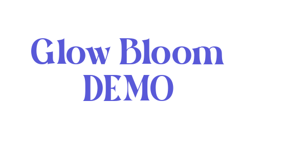 Glow Bloom DEMO font free