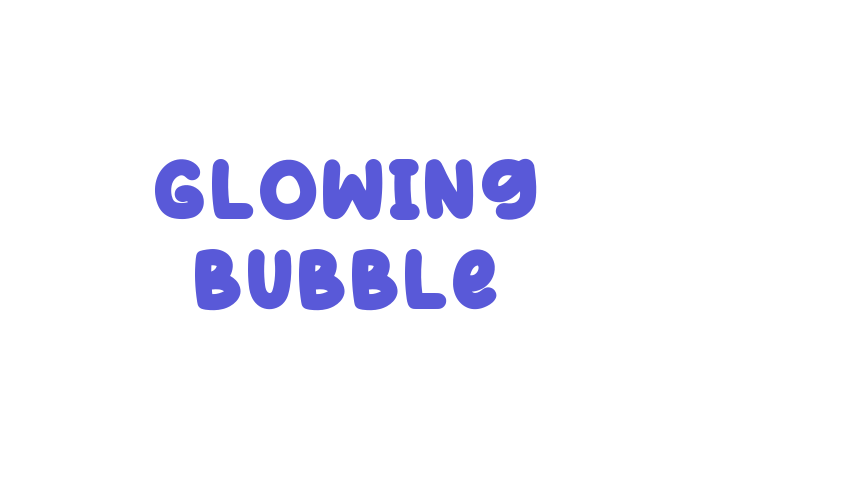 Glowing Bubble Font