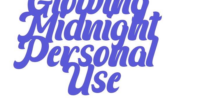 Glowing Midnight Personal Use Font