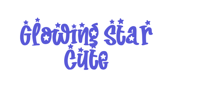 Glowing Star Cute Font Download