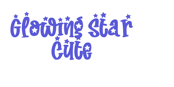 Glowing Star Cute Font