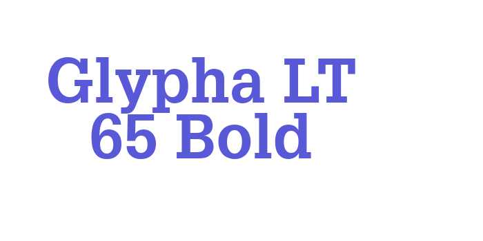 Glypha LT 65 Bold Font Download