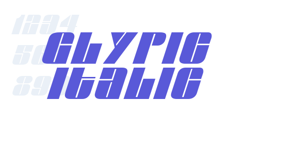 Glypic Italic font