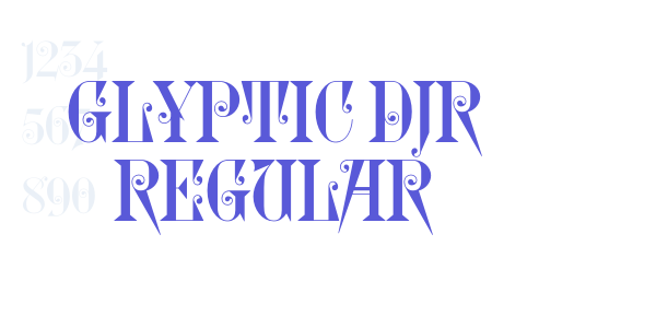 Glyptic DJR Regular font free