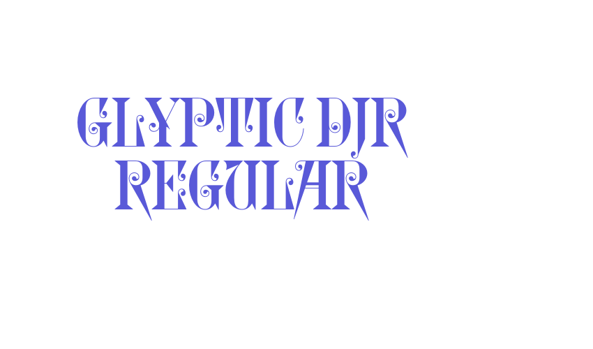 Glyptic DJR Regular Font Download