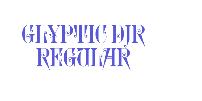 Glyptic DJR Regular Font Download