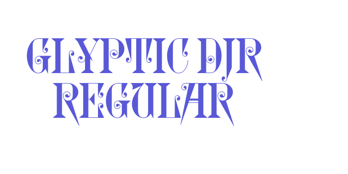 Glyptic DJR Regular Font