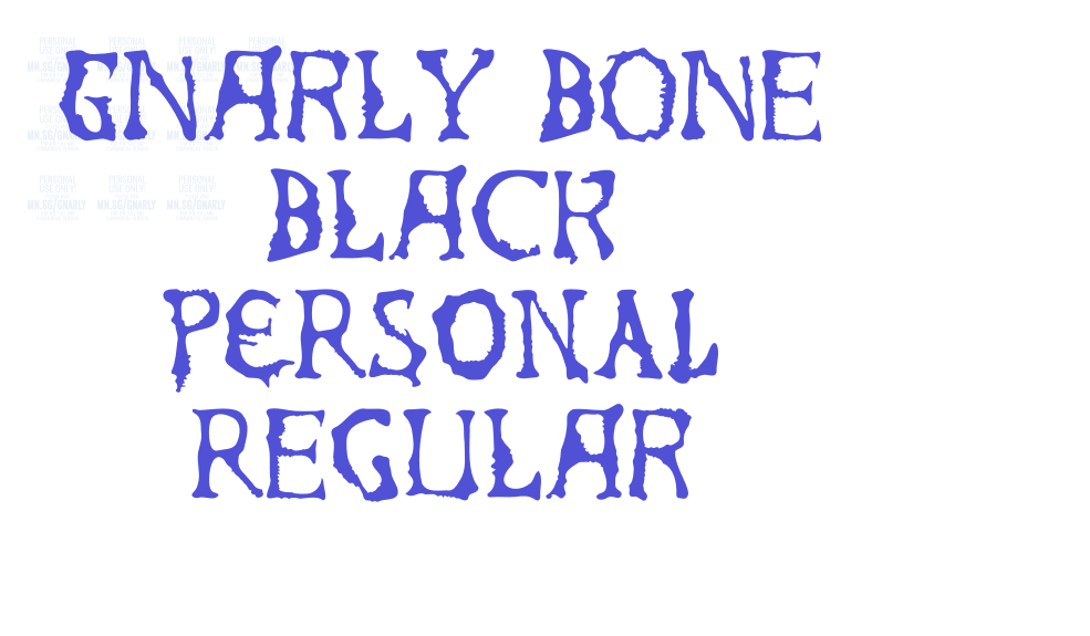 Gnarly Bone Black PERSONAL Regular-font-download