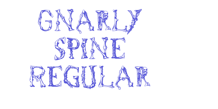 Gnarly Spine Regular Font