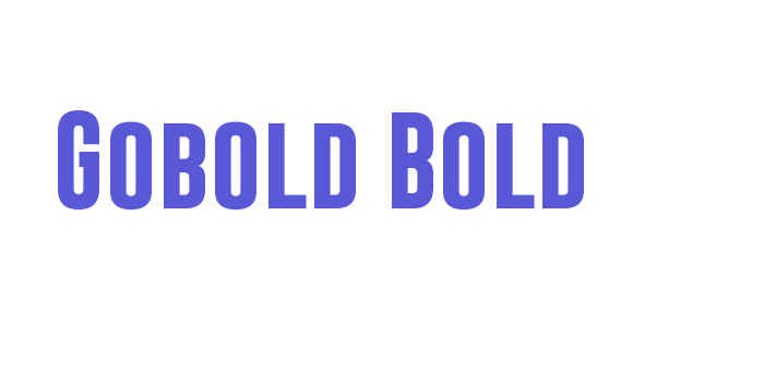 Gobold Bold Font Download