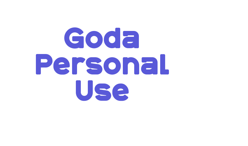 Goda Personal Use Font