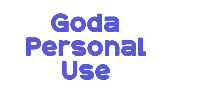 Goda Personal Use Font Download