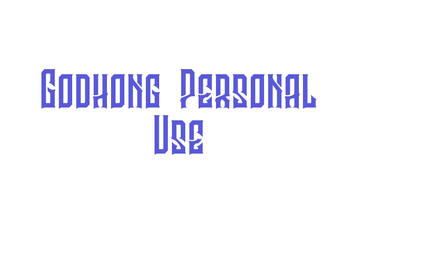 Godhong Personal Use Font Download