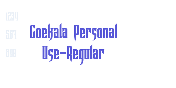 Goekala Personal Use-Regular font free