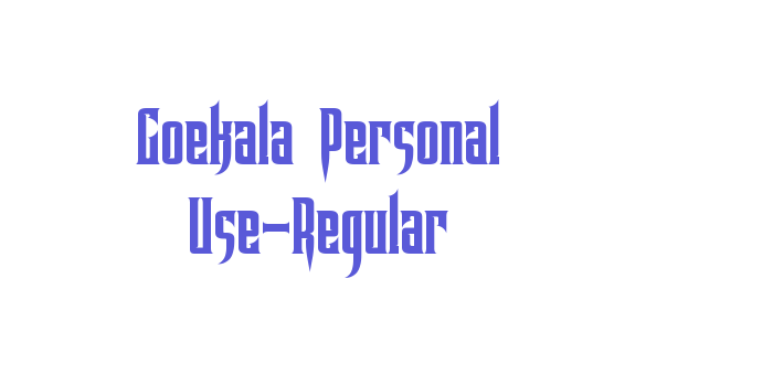 Goekala Personal Use-Regular Font Download