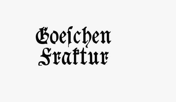 Goeschen Fraktur Font