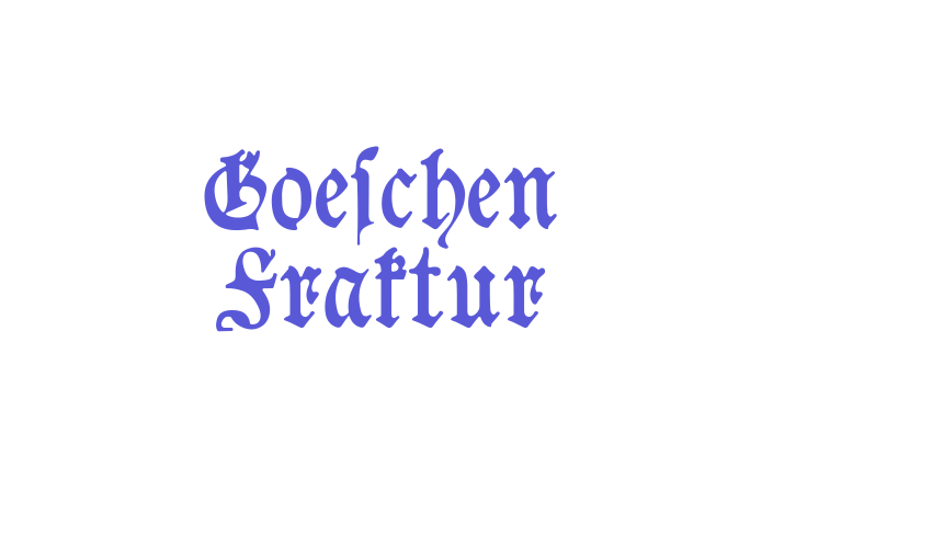 Goeschen Fraktur Font